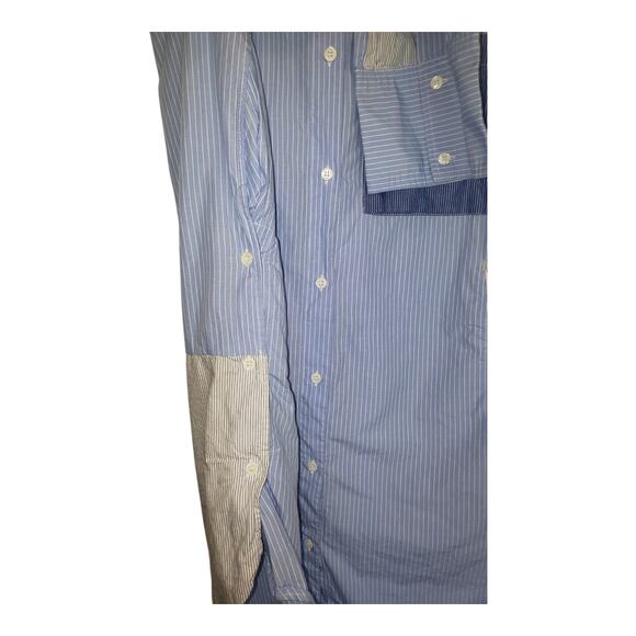 ZARA MULTIWAY PATCHWORK SHIRT DRESS BLUE/WHITE SIZE SMALL MINI STRIPE CLASSIC - Picture 7 of 16